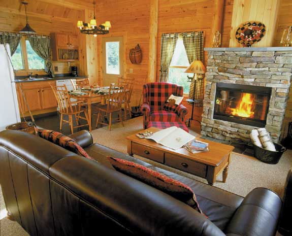 Rangeley Lake Resort Maine cabin interior